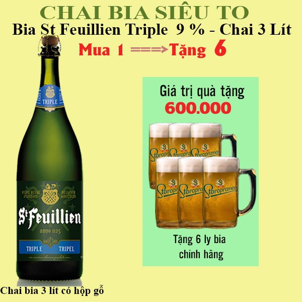 Bia St Feuillien Triple chai 3000ml