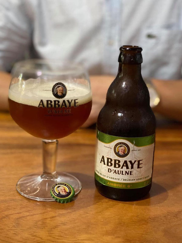 bia bỉ abbaye amber ale 330ml (mua 12 chai tặng 1 ly)