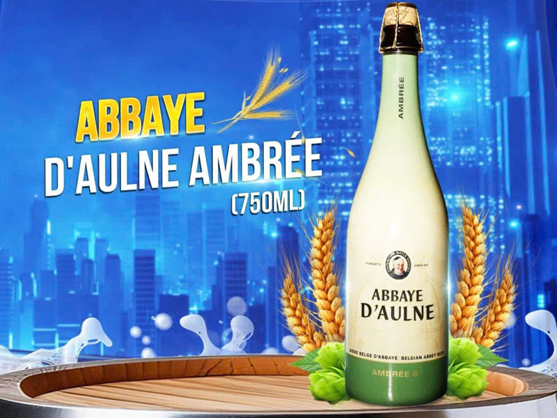 bia bỉ abbaye amber ale 750ml(mua 6 chai tặng 1 ly)