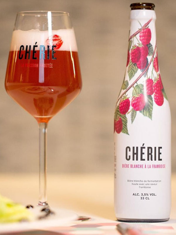 bia cherie framboise (vị mâm xôi) 3.5% bỉ