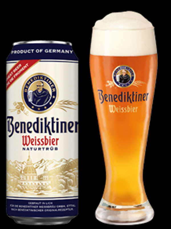 bia đức benediktiner weissbier – lon 500ml