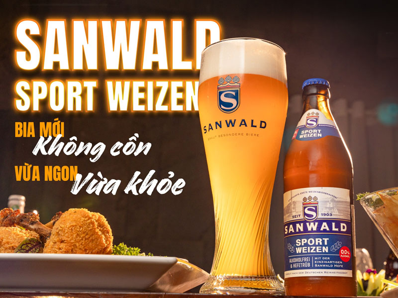 bia đức sanwald sportweizen - 0% 500ml