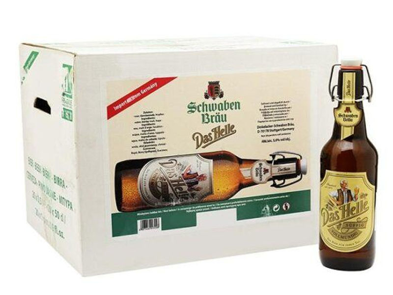 bia schwaben brau das helle 5% đức – thùng 20 chai 500ml