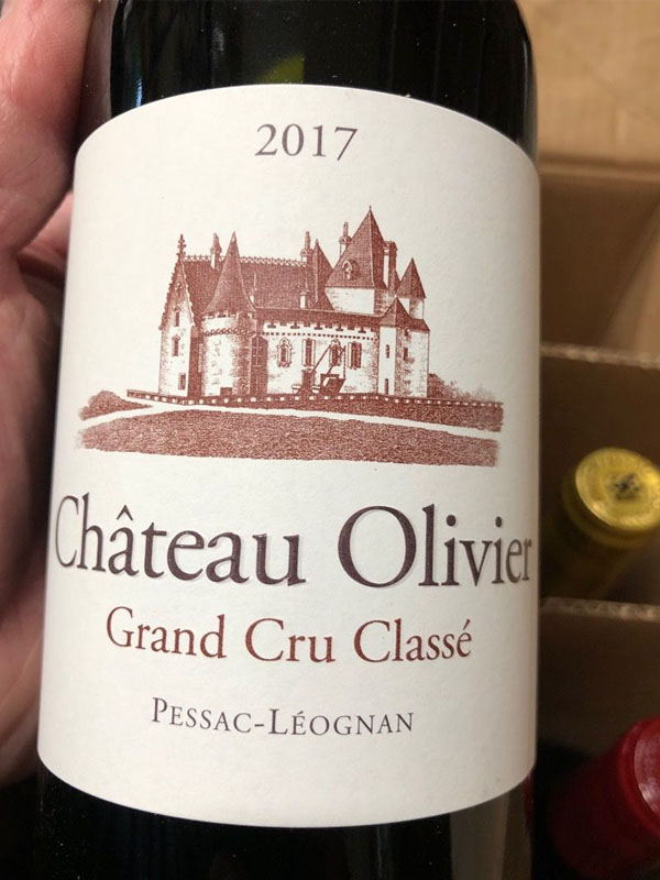 rượu vang pháp château olivier rouge 2017