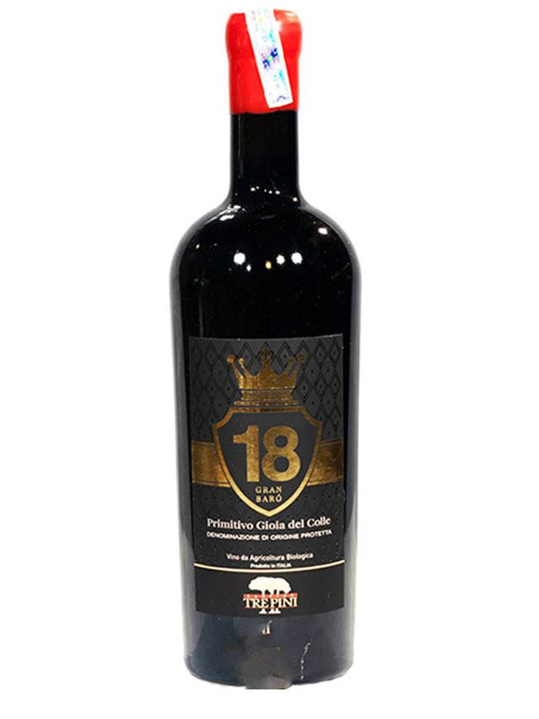 rượu vang treppini 18 gran baro primitivo gioia del colle