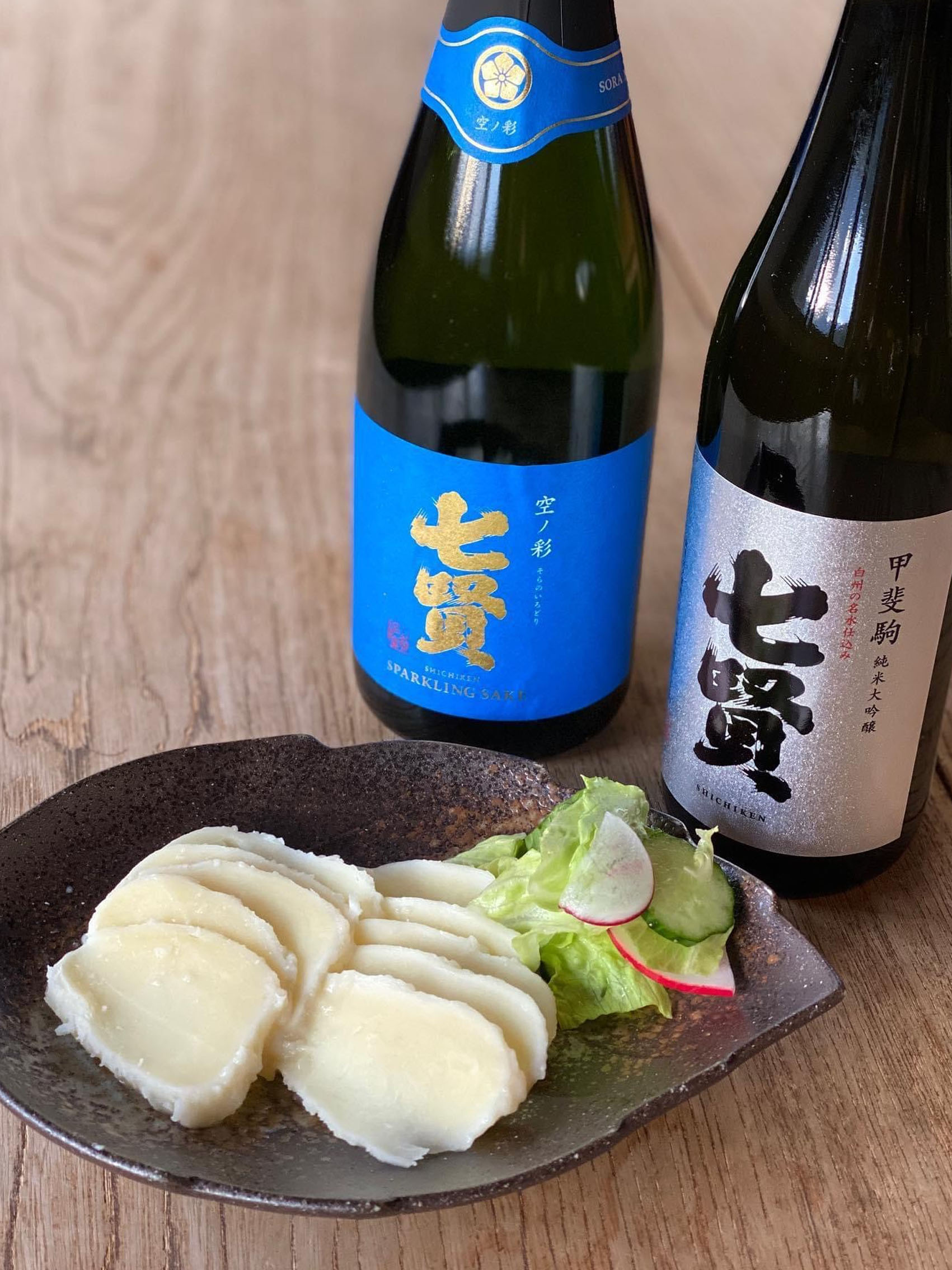 rượu sake shichiken sparkling sorano irodori 12%