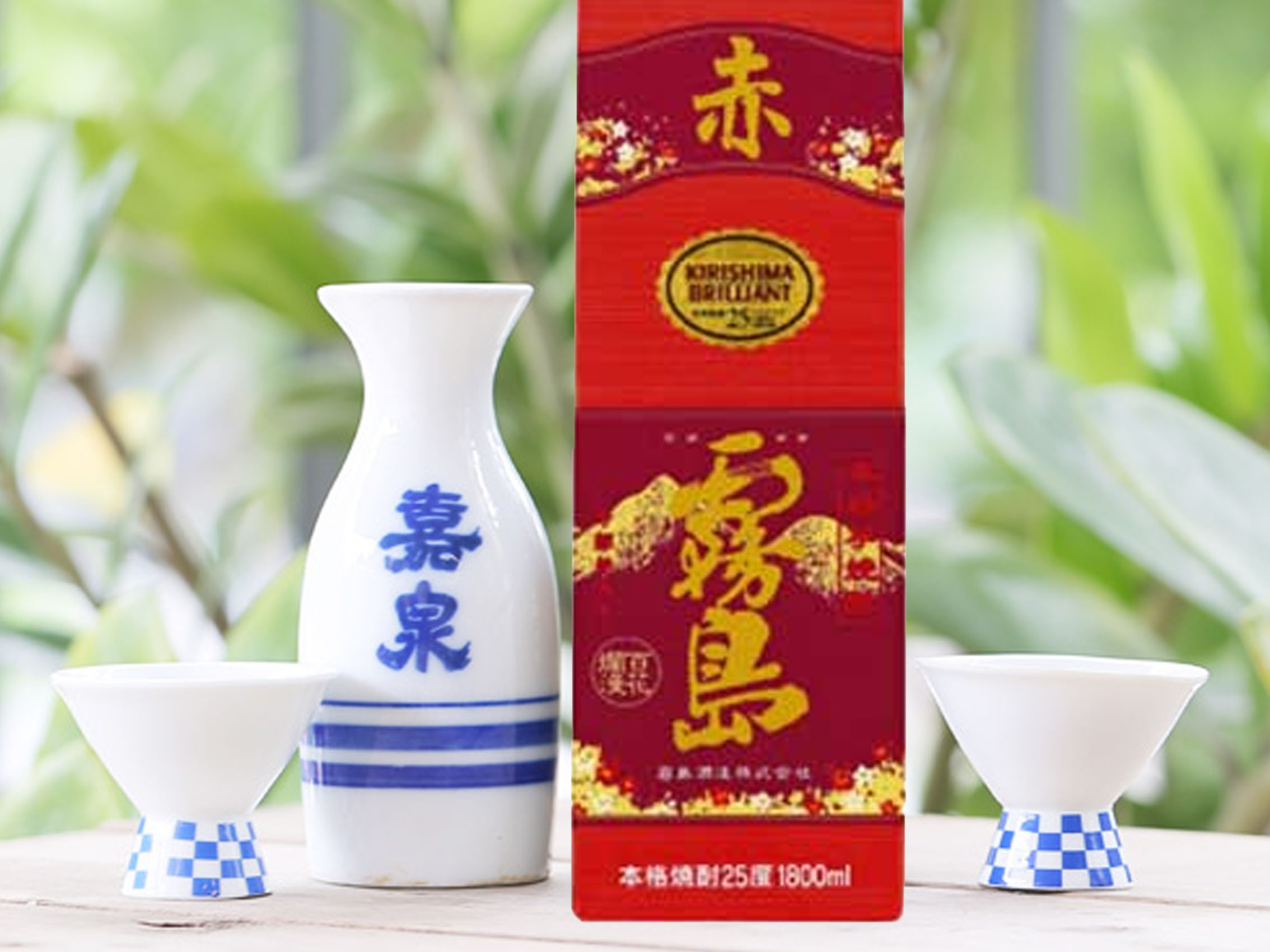 rượu shochu pack aka kirishima imo 25% 1800ml