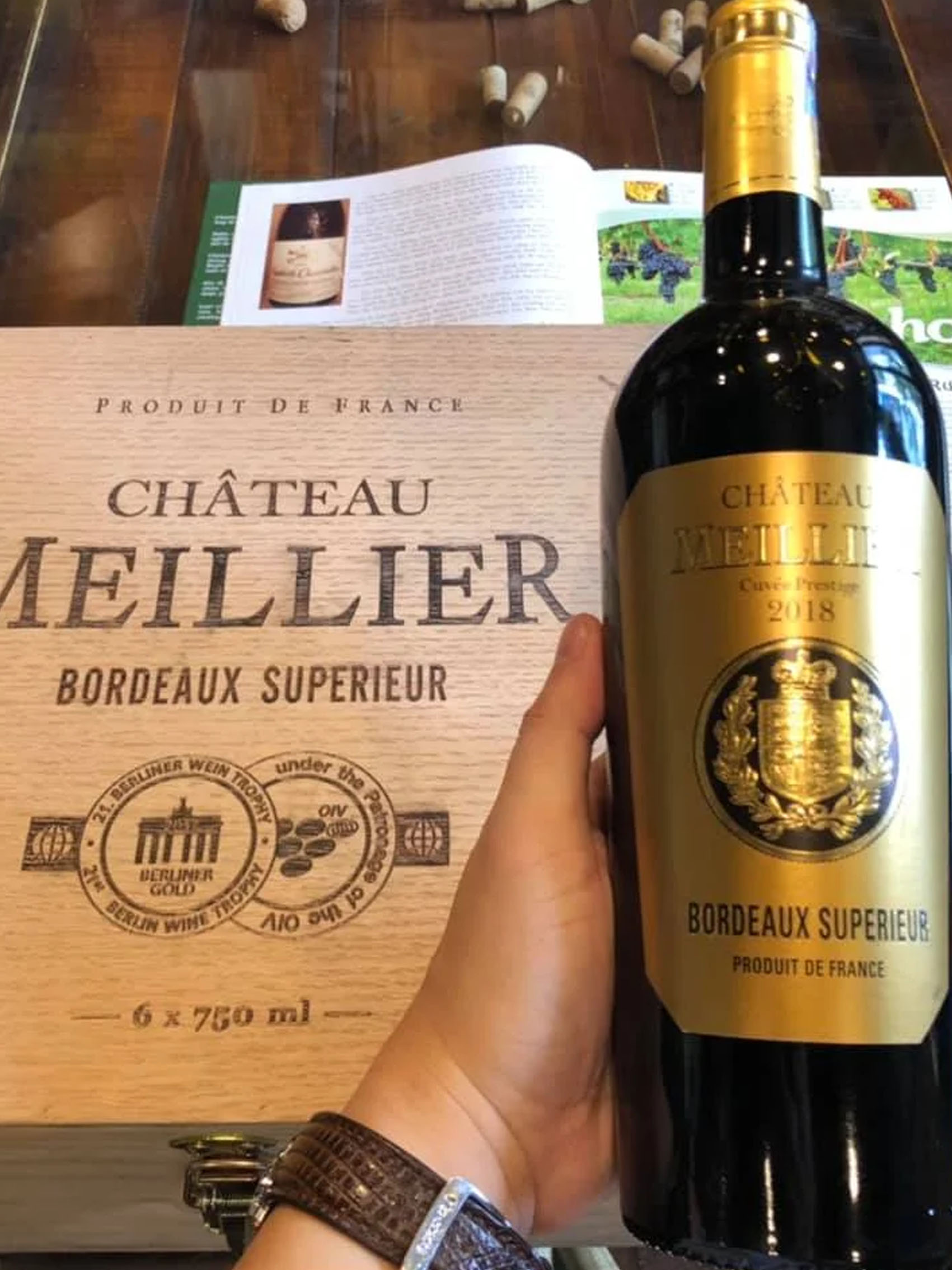 rượu vang chateau meillier bordeaux superieur rouge