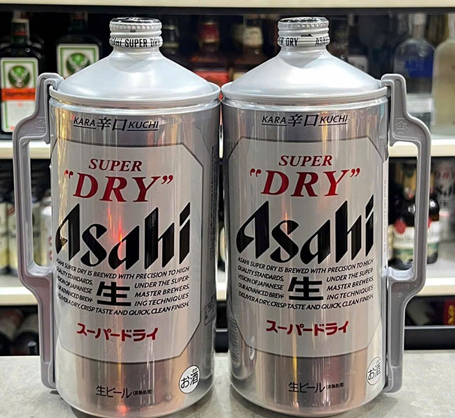 bia asahi 2 lít giá bao nhiêu