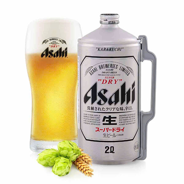 bia asahi 2 lít giá bao nhiêu