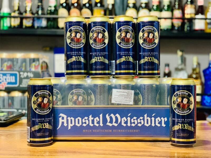 bia đức apostel weissbier dunkel 5.3% 500ml