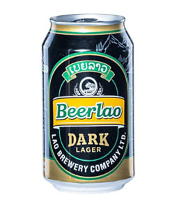 bia lao dark beer lon