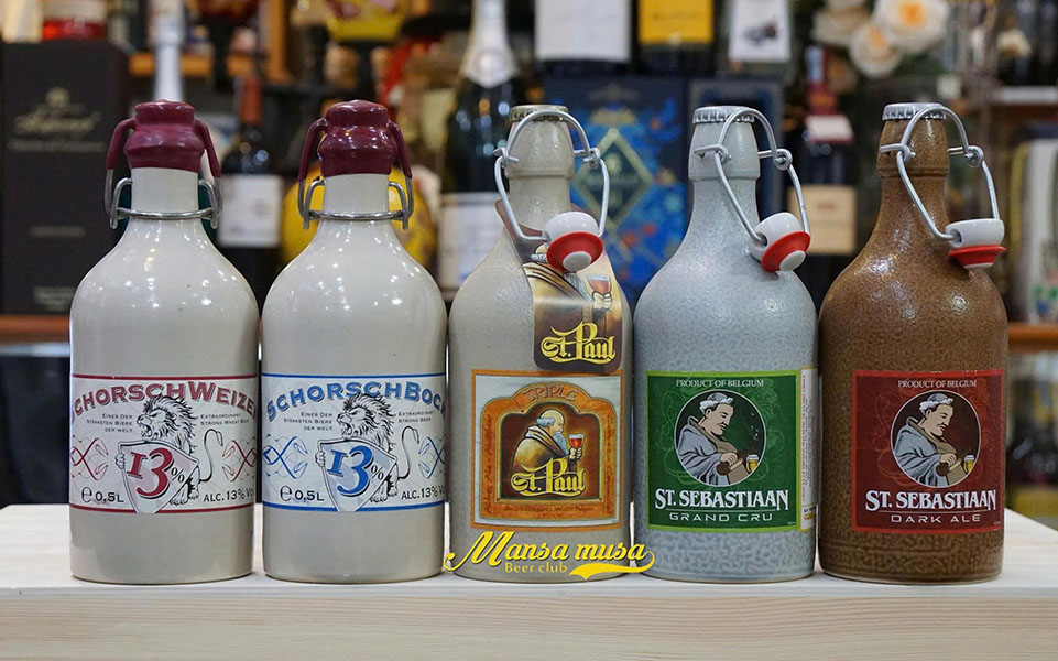 Combo 5 chai bia sứ cao cấp 500ml Combo 5 chai bia sứ cao cấp 500ml