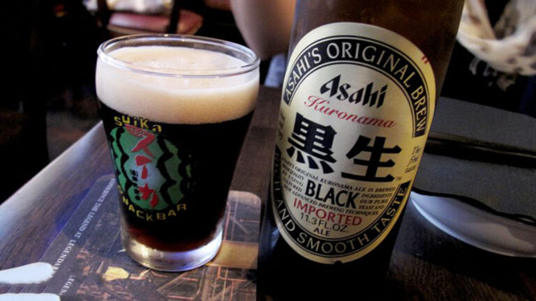 Review bia tươi asahi black 350ml