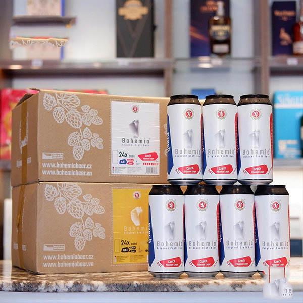 combo 8 lon bia bohemia czech pilsener lager