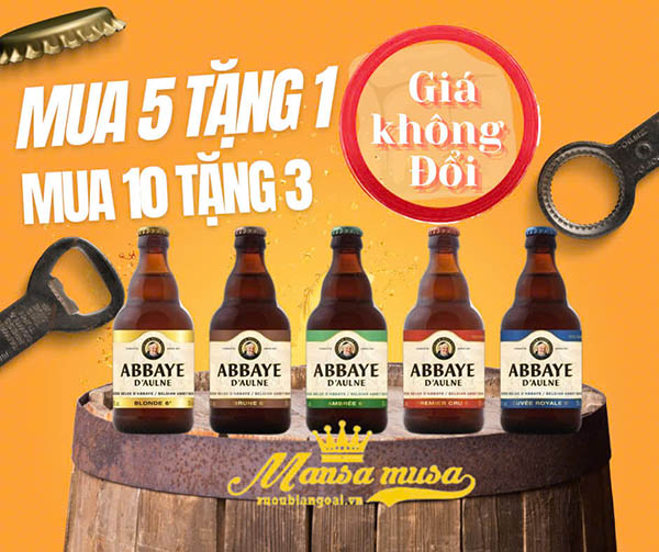 bia bỉ khuyến mãi lớn: mua 5 tặng 1, mua 10 tặng 3 hấp dẫn