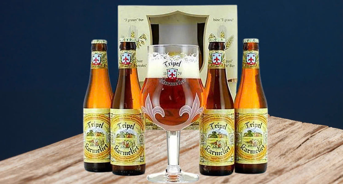 bia bỉ tripel karmeliet: hộp quà tết 4 chai sang trọng