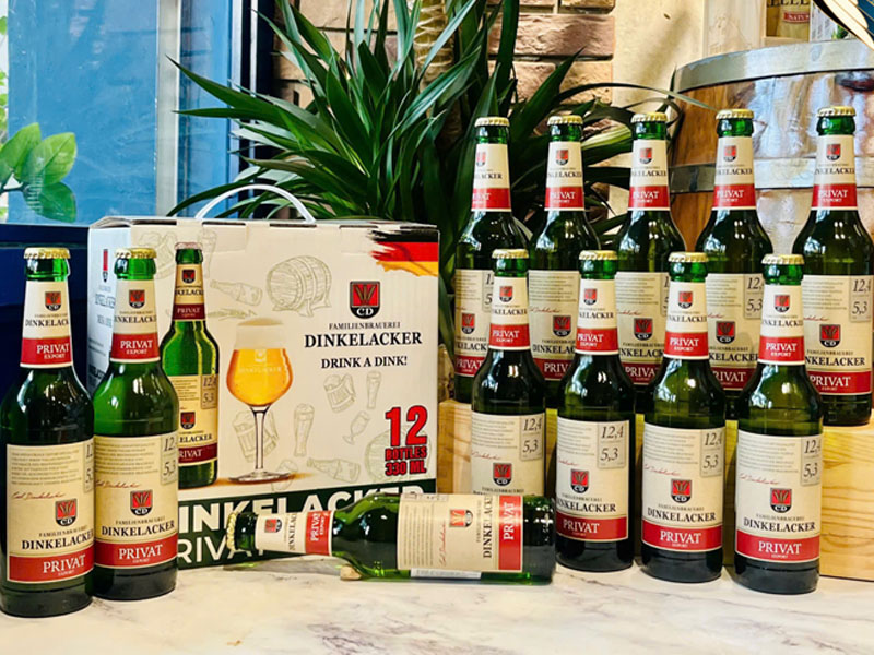 hộp quà 12 chai bia dinkelacker privat hộp quà 12 chai bia dinkelacker privat