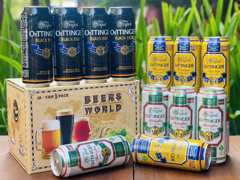 hộp quà 12 lon bia oettinger hộp quà 12 lon bia oettinger