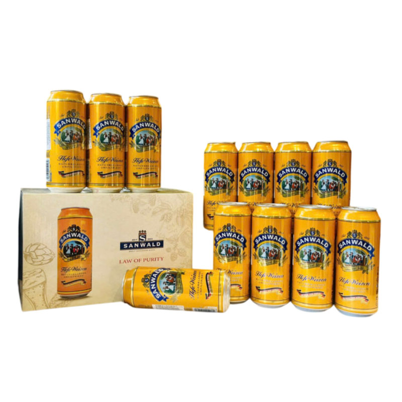 hộp quà 12 lon bia sanwald