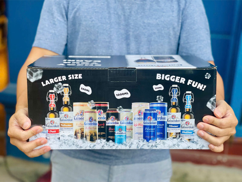 hộp quà 24 lon bia kaiserdom dark