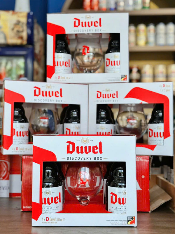 hộp quà 4 chai bia duvel hộp quà 4 chai bia duvel