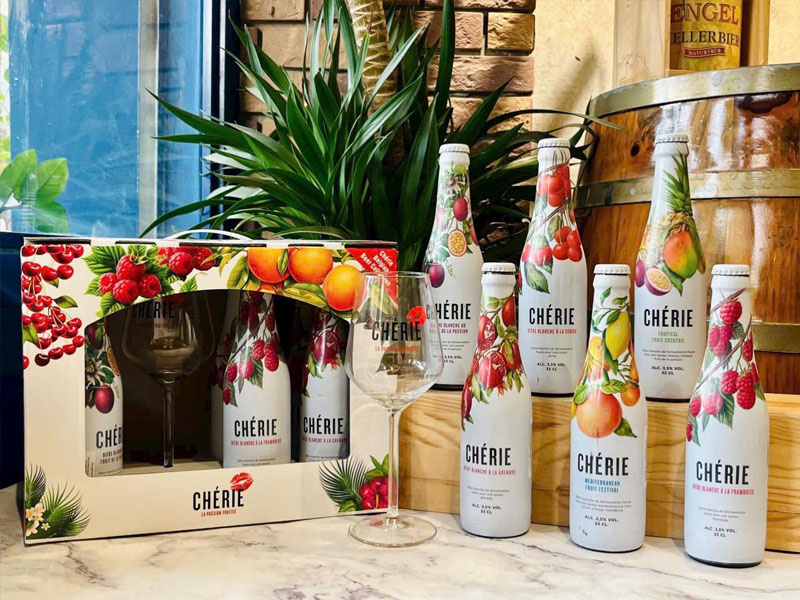 hộp quà 6 chai bia cherie hộp quà 6 chai bia cherie