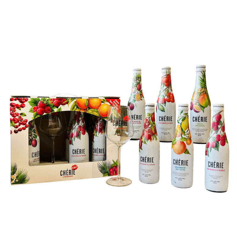 hộp quà 6 chai bia cherie