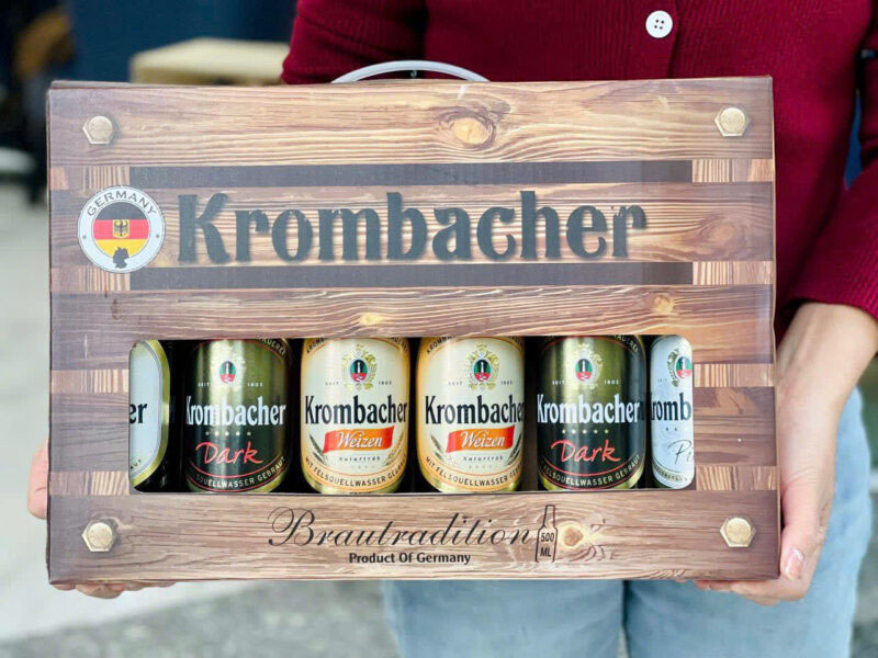 hộp quà 6 chai bia krombacher hộp quà 6 chai bia krombacher