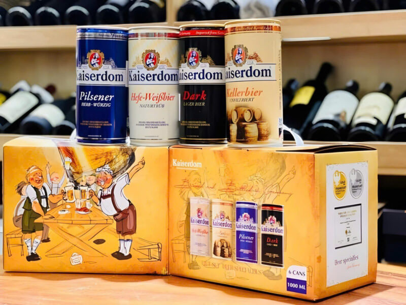 hộp quà 6 lon bia kaiserdom bigsize 1l hộp quà 6 lon bia kaiserdom bigsize 1l