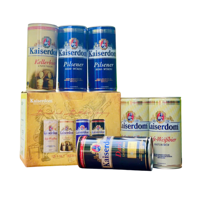 hộp quà 6 lon bia kaiserdom bigsize 1l