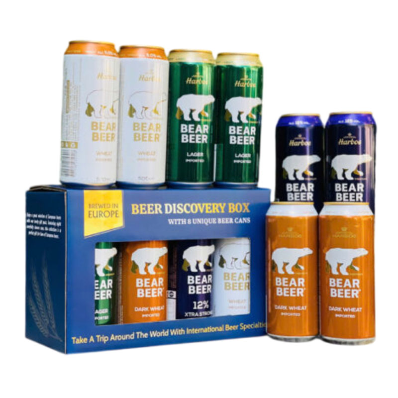 hộp quà 8 lon bia gấu