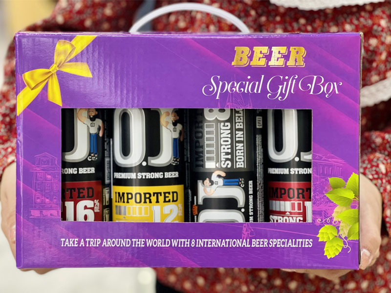 hộp quà 8 lon bia oj hộp quà 8 lon bia oj