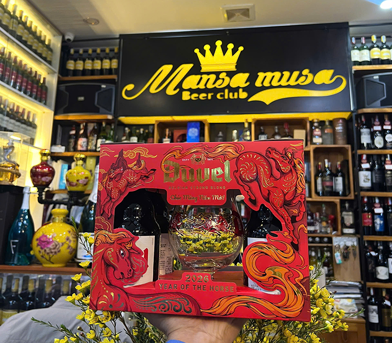 hộp quà tết 4 chai bia duvel