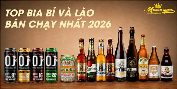 top bia bỉ và bia lào bán chạy 2026 mua 6 tặng 1