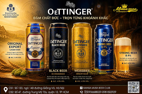 bia lon  oettinger weissbier đức 4.9