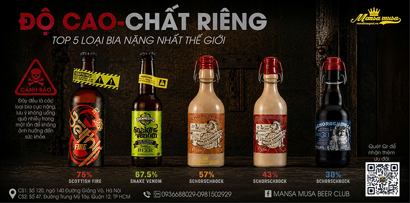 top 5 bia nồng độ cao nhất thế giới bạn nhất định phải biết