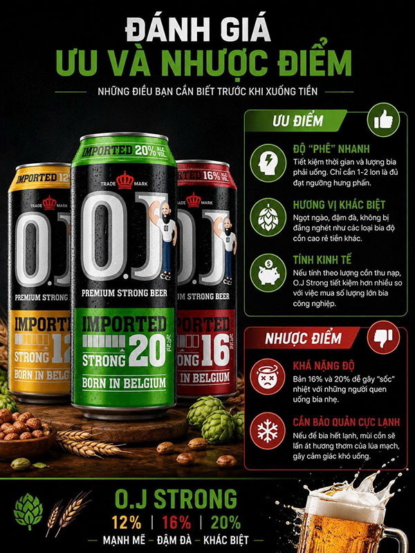 bia bỉ cao độ oj strong nhập khẩu chính hãng, giá tốt nhất