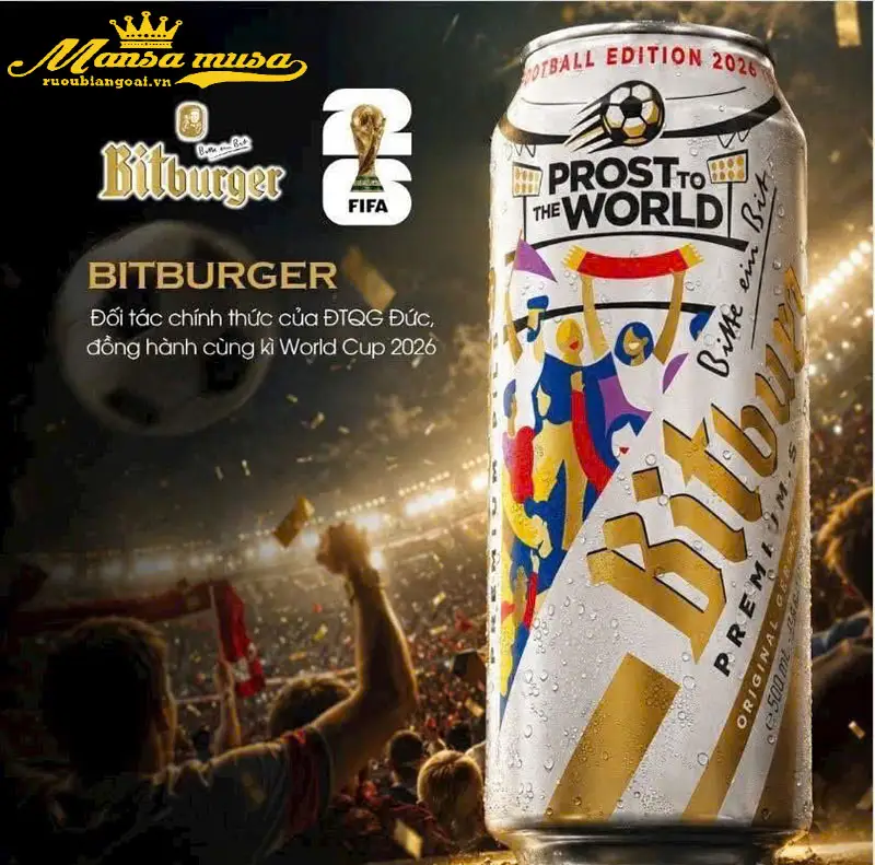 bia bitburger fifa word cup 2026 lon 500ml