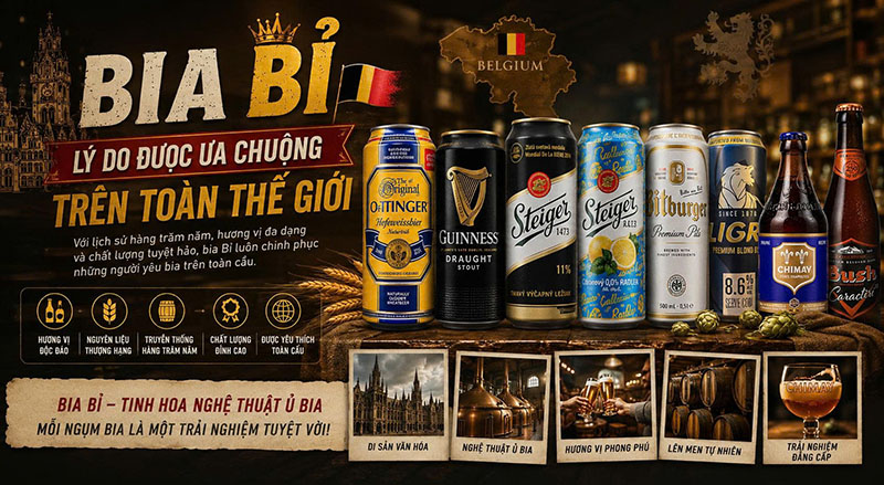 Bia Bỉ: Lý do được ưa chuộng trên toàn thế giới